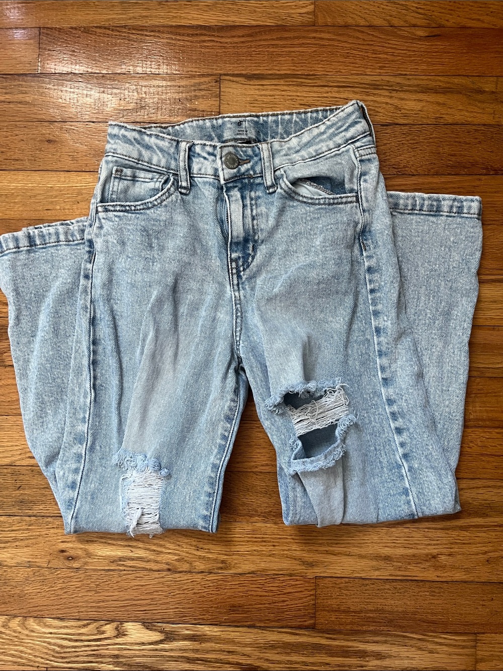 Light Blue Distressed Jeans